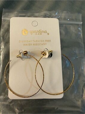 Spartina 449 14kt plated Gold Hoop Earrings